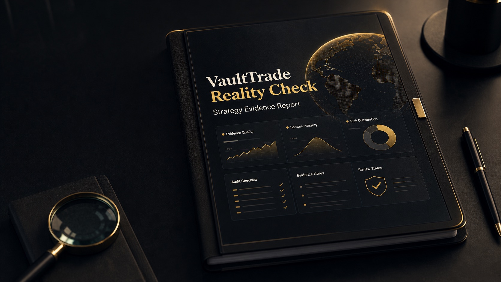 VaultTrade Reality Check sample strategy evidence report visual